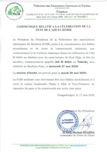 COMMUNIQUÉ